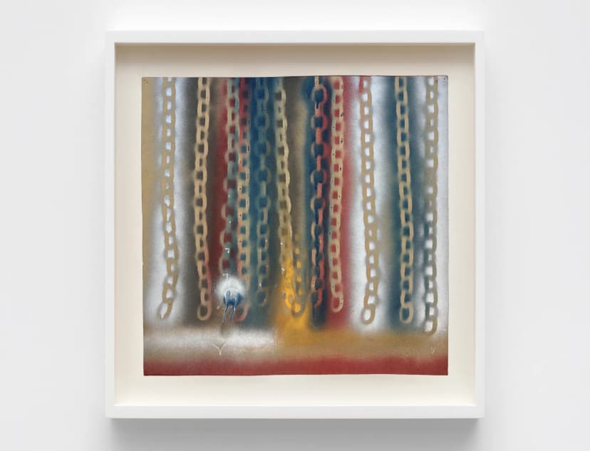 Melvin Edwards, Untitled, c. 1975 Spray paint on paper 22 5/8 x 23 1/8 in (57.5 x 58.7 cm)