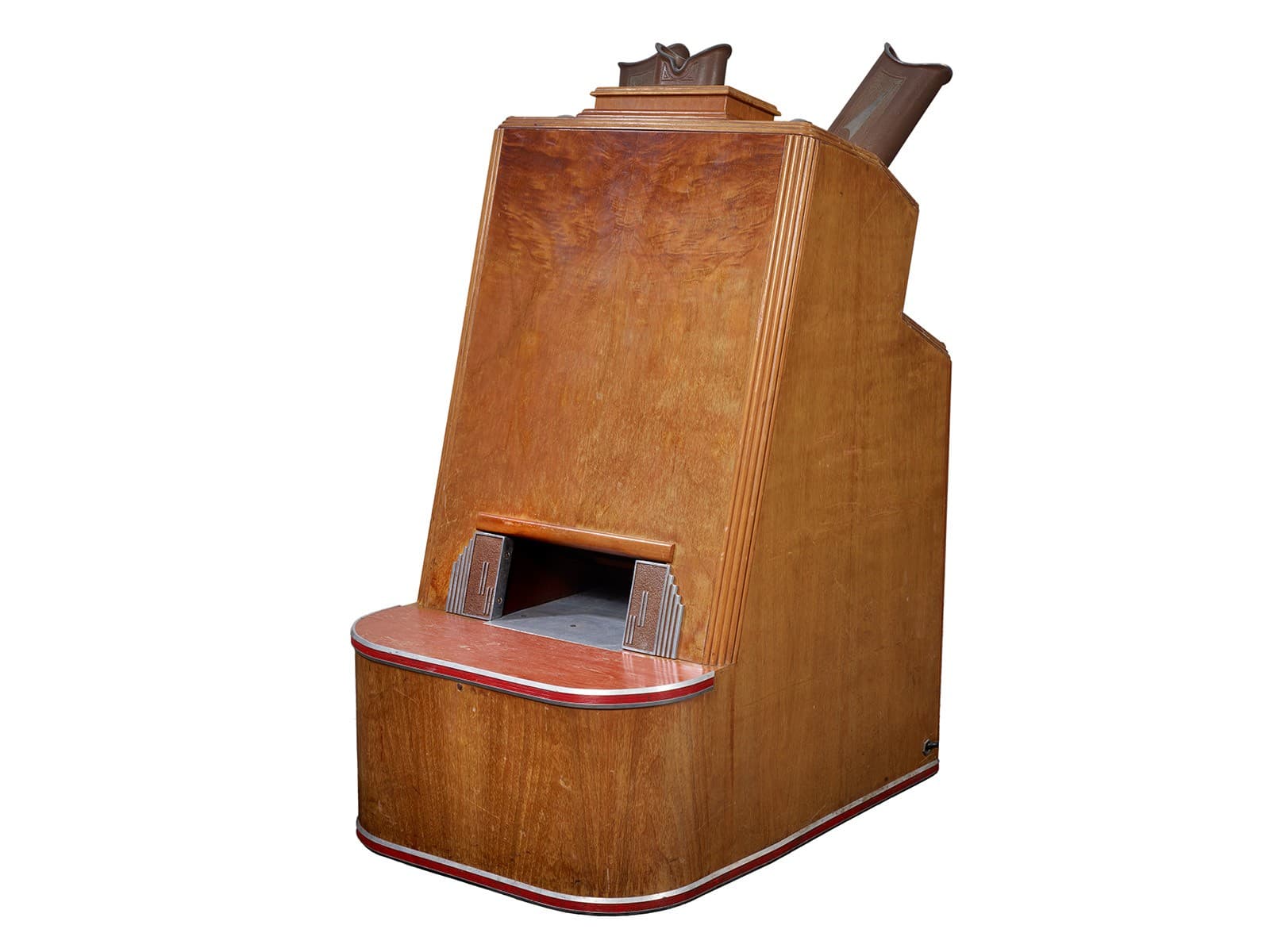 Simplex for X-Ray Shoe Fitter, Inc., Machine, X-ray Shoe Sizer, c. 1946, wood, glass, metal. The Wolfsonian–FIU, The Mitchell Wolfson, Jr. Collection