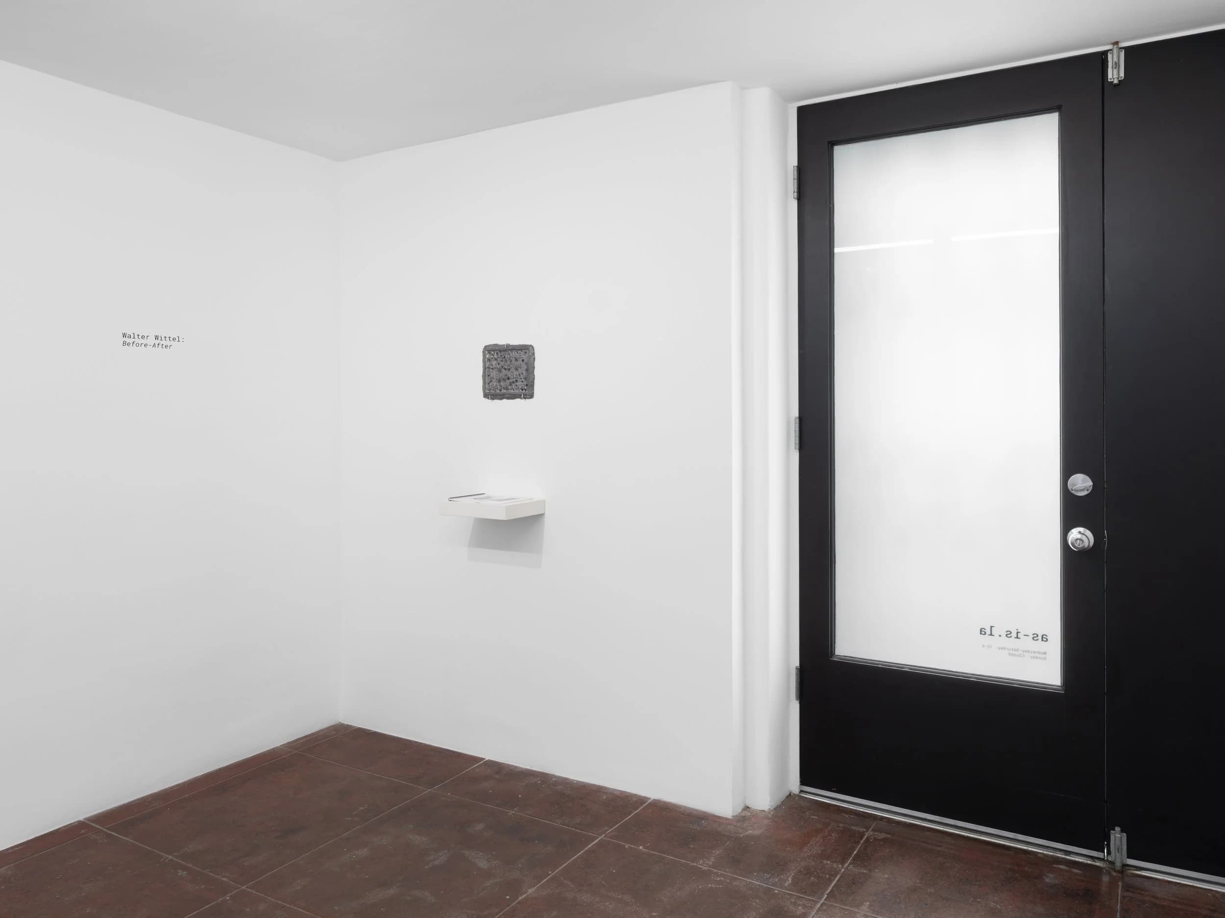Walter Wittel, Before–After, installation view, As-Is, Los Angeles, 2026