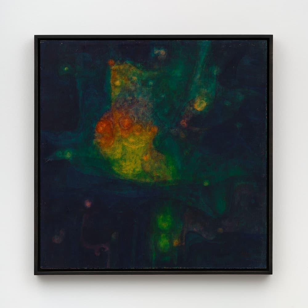 Alberto Valdés Untitled (Golden Fish), c. 1956 Oil and goldleaf on Masonite 24 x 24 inches