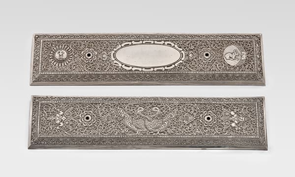 Sri Lanka, Covers of a Manuscript, c. 1800, silver