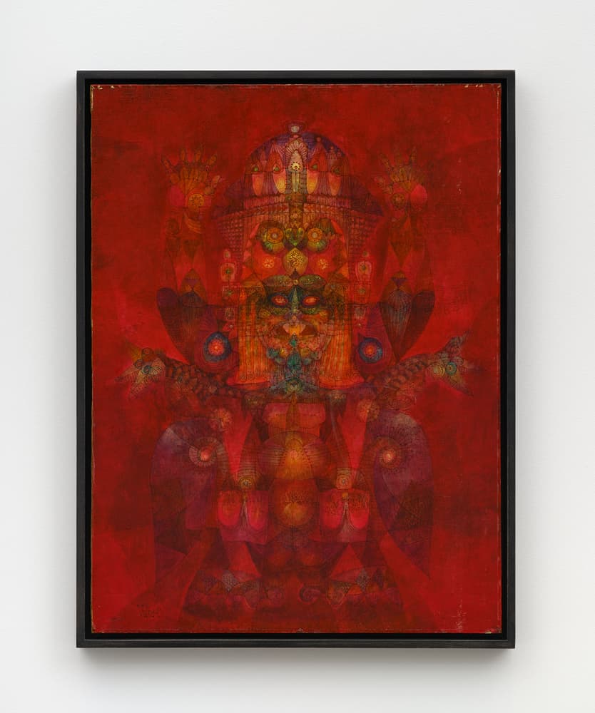 Alberto Valdés Untitled, c. 1955 Oil and goldleaf on masonite 24 x 18 inches