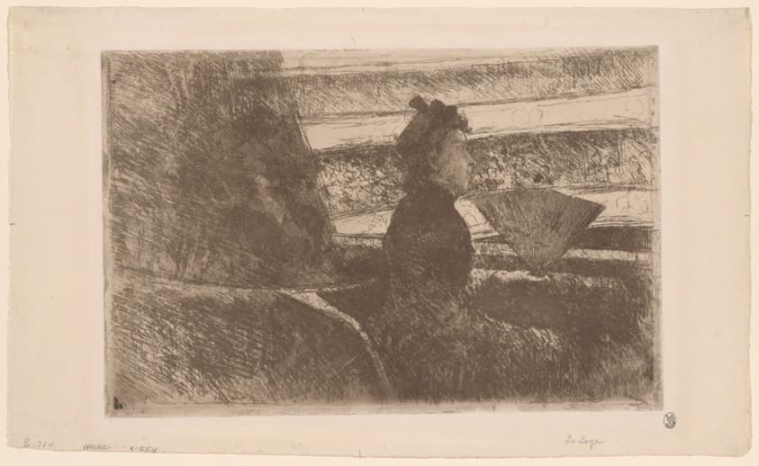Lady in Black, in a Loge, Facing Right
