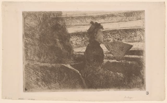 Lady in Black, in a Loge, Facing Right