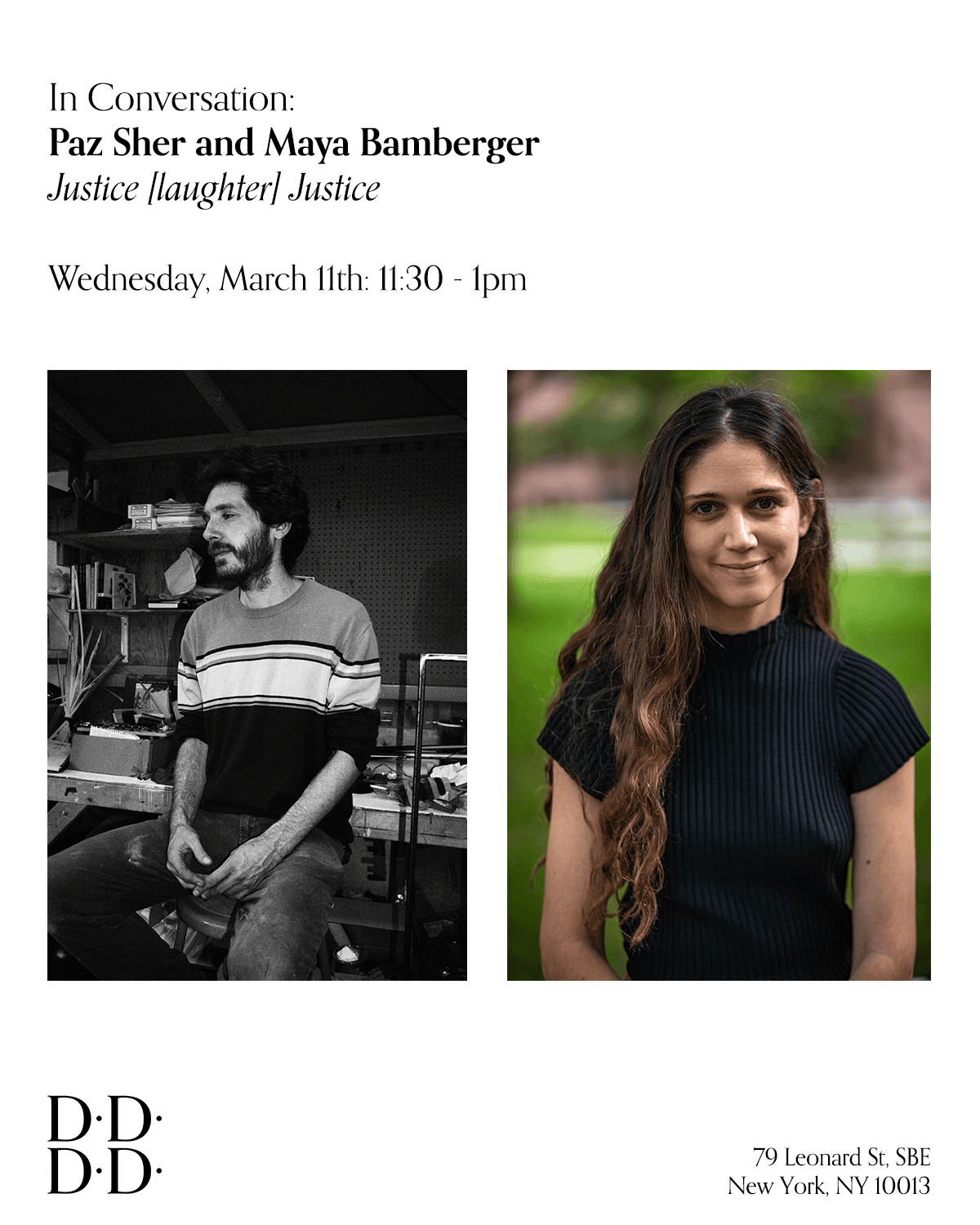 Artist Talk with Paz Sher in conversation with Maya Bamberger