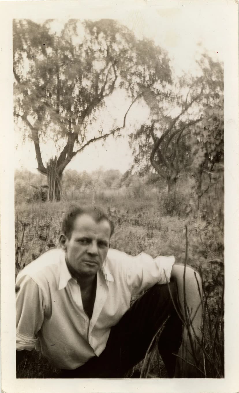 Jackson Pollock, Bucks County, PA, 1939. Photo by Sanford McCoy. Archival photograph