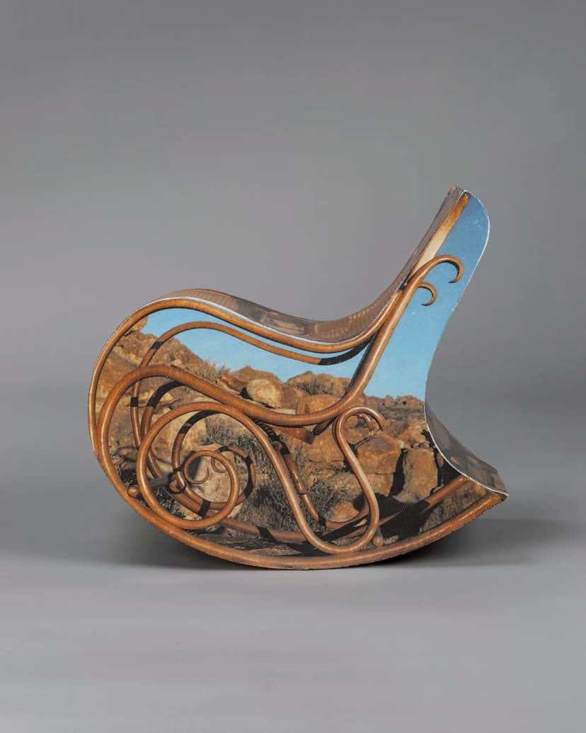 Ry Rocklen, Rocky Sunday, 2026. Ceramic, glaze, glaze decal 10 1/2 x 10 1/2 x 5 inches 26.9 x 26.9 x 12.7 cm.