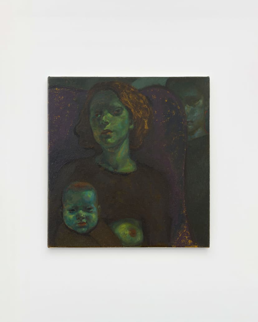 Alessandra Acierno, "A Brief History of Withholding," 2026 Oil on canvas 13 3/4 x 13 in (36 x 33 cm)