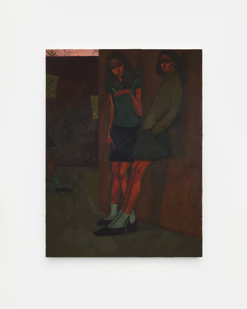 Alessandra Acierno, "Poor Intentions," 2026 Oil on canvas 47 x 35 1/2 in (119 x 91 cm)