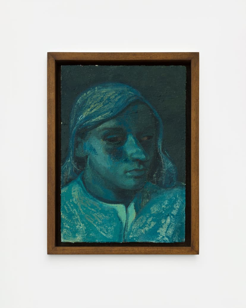 Alessandra Acierno, "Marianne," 2026 Oil on board in frame 8 x 5 1/2 in (20 x 15 cm)