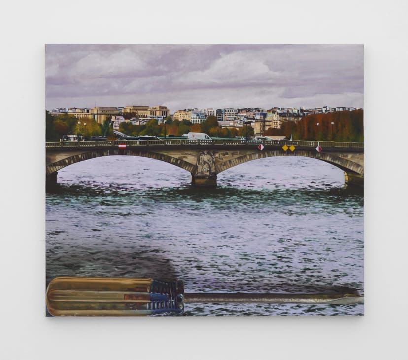 Adam Higgins, Le Pont des Invalides with Screwdriver, 2026. Oil on canvas, 23 x 27 in (58.4 x 68.5 cm)