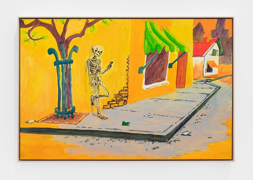 Scott Reeder, Circling Back, 2026, 31 × 46 × 2 ½ inches (78.74 × 116.84 × 6.35 cm) (framed), Acrylic and oil on canvas