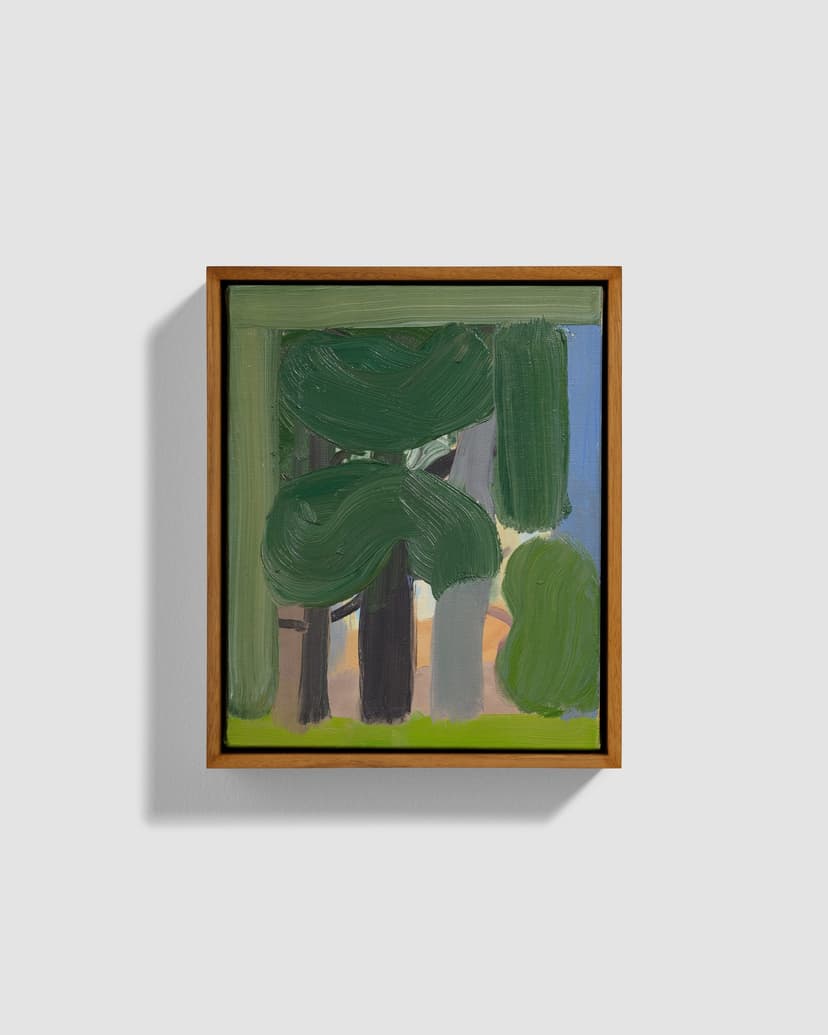 Virva Hinnemo, Extinct Color, 2026, Oil on Linen, Walnut Frame, 10.75 H × 8.75 W × 2.125 D in.