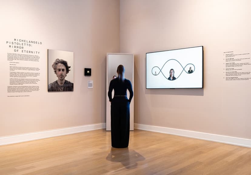 Installation view, Michelangelo Pistoletto: Mirror of Eternity, 2025, The Bass, Miami Beach, 2025. Photo: Zaire Aranguren