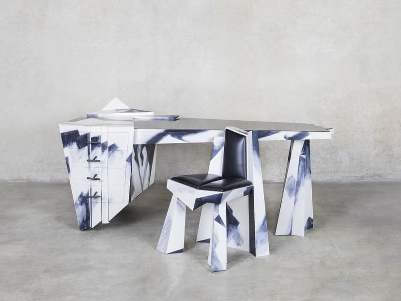 Wendell Castle, Caligari’s Mistress’s Desk and Chair, 1990