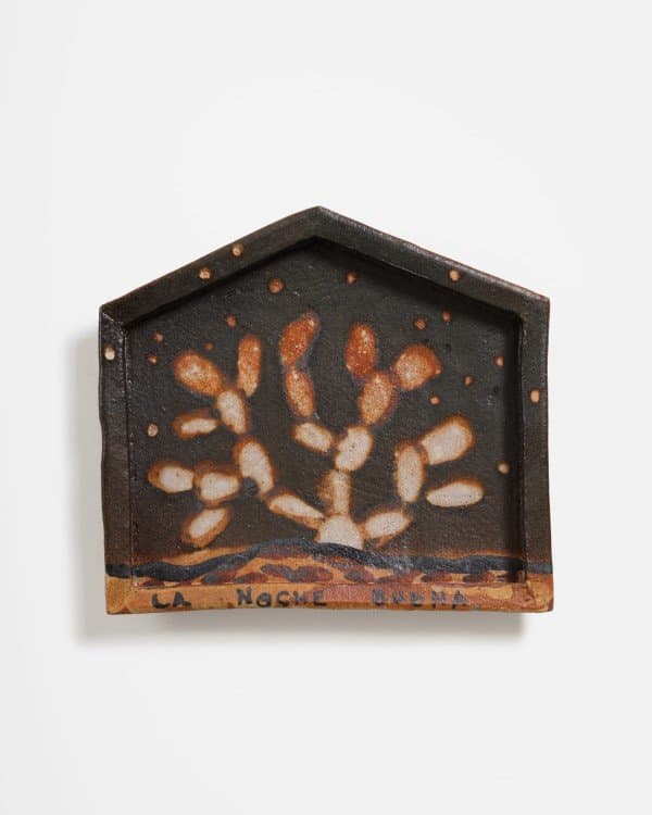 George Sherman, La Noche Buena, 2026, High-Fire Ceramic, Glaze, 18.5 H × 18.5 W × 2.0 D in.