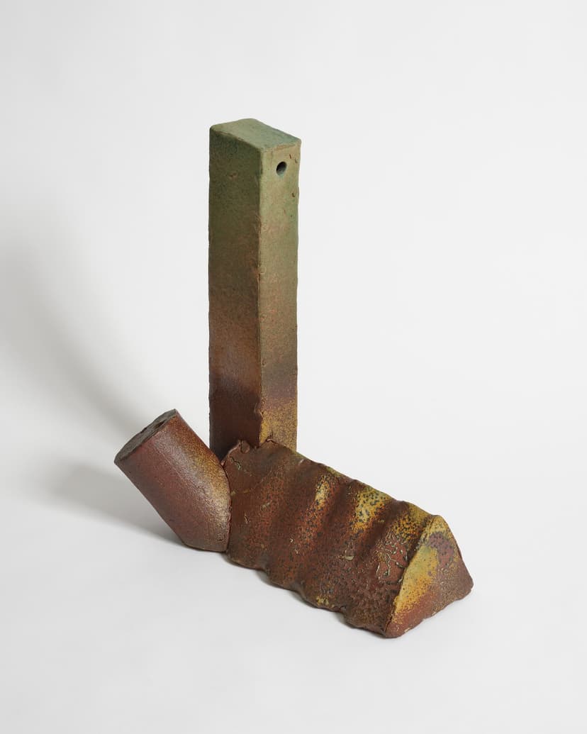 George Sherman, Bottle #7, 2024, High-Fire Ceramic, Glaze, 20.0 H × 17.0 W × 8.0 D in.