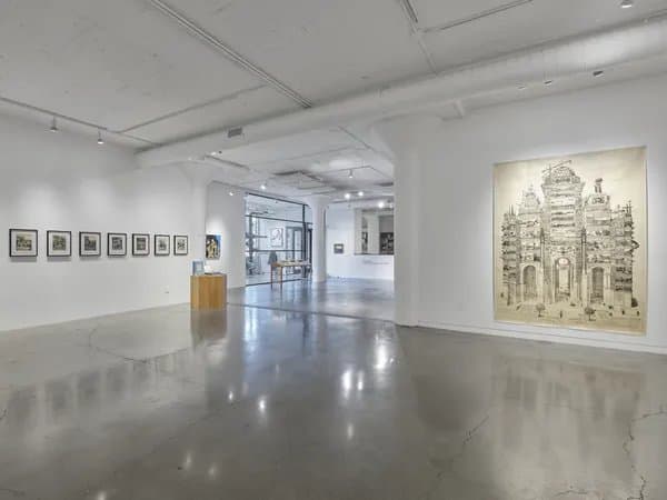 Installation view, Sandow Birk: An Illustrated History of the Present, Catharine Clark Gallery, San Francisco, 2026