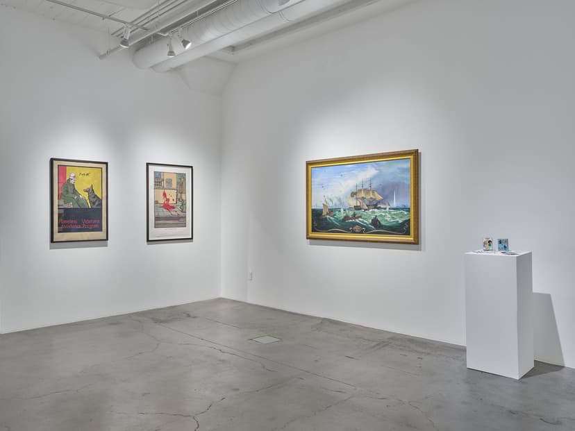 Installation view, Sandow Birk: An Illustrated History of the Present, Catharine Clark Gallery, San Francisco, 2026