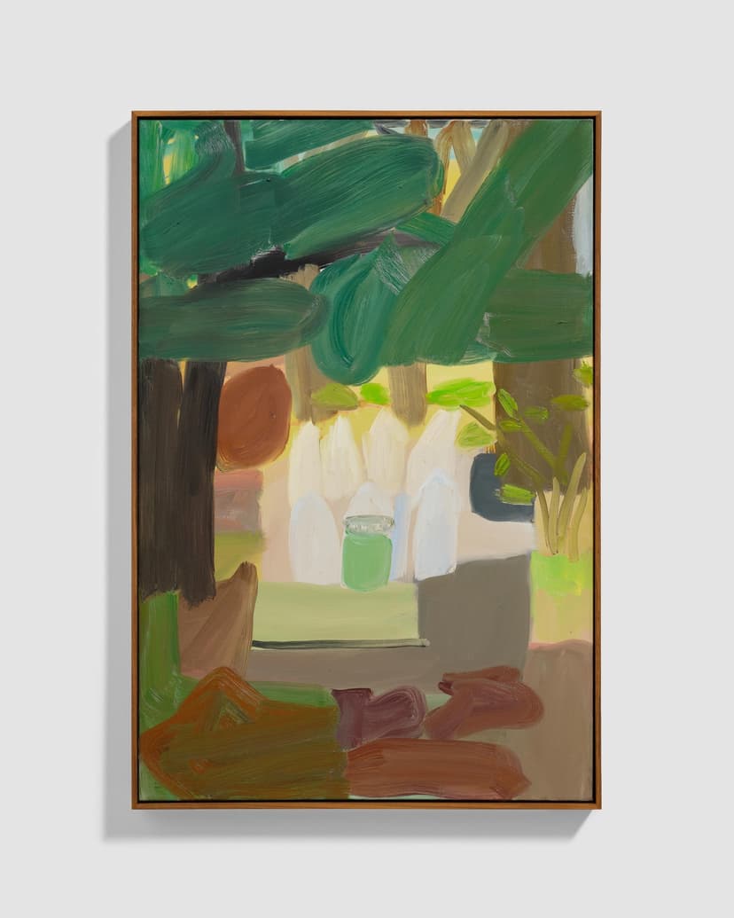 Virva Hinnemo, When There was Time, 2025, Oil on Linen, Walnut Frame, 36.75 H × 24.75 W × 2.125 D in.