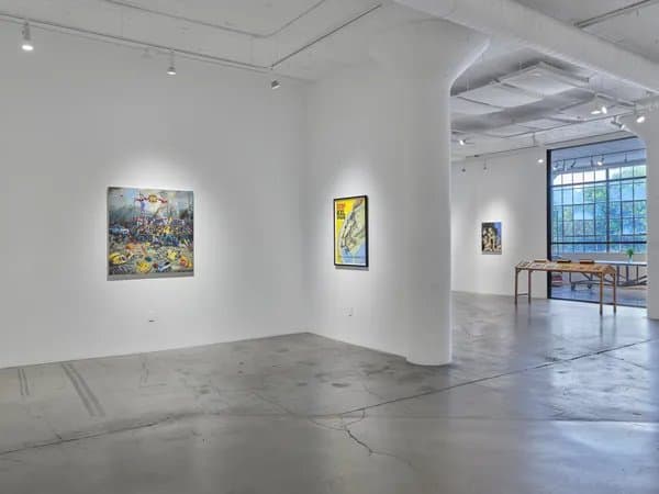 Installation view, Sandow Birk: An Illustrated History of the Present, Catharine Clark Gallery, San Francisco, 2026