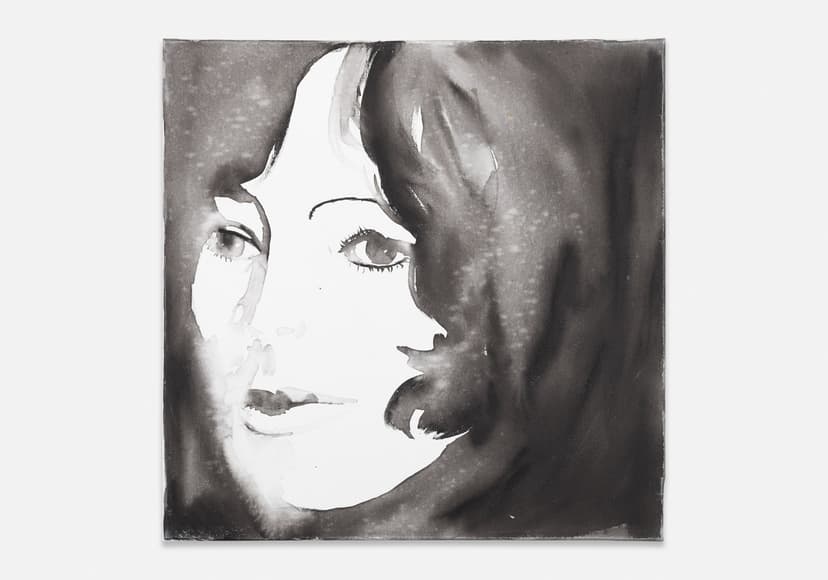 Silke Otto-Knapp, Untitled, c. 2007, Watercolor on canvas, 15 x 15 x 3/4 inches (38.1 x 38.1 x 1.9 cm)