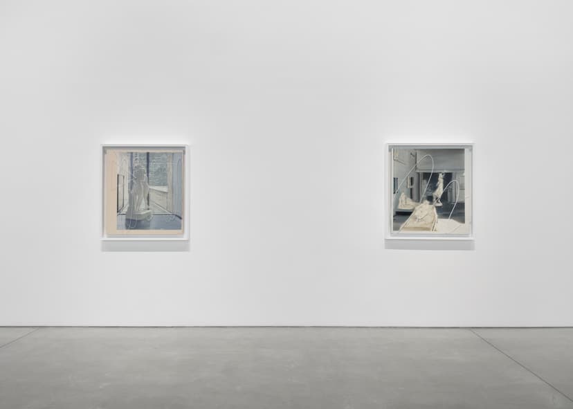 Installation view, Seeing Through: Jia Aili’s Parallel Paintings, Gagosian, Beverly Hills, 2026. Artwork © Jia Aili Studio. Photo: Jeff McLane