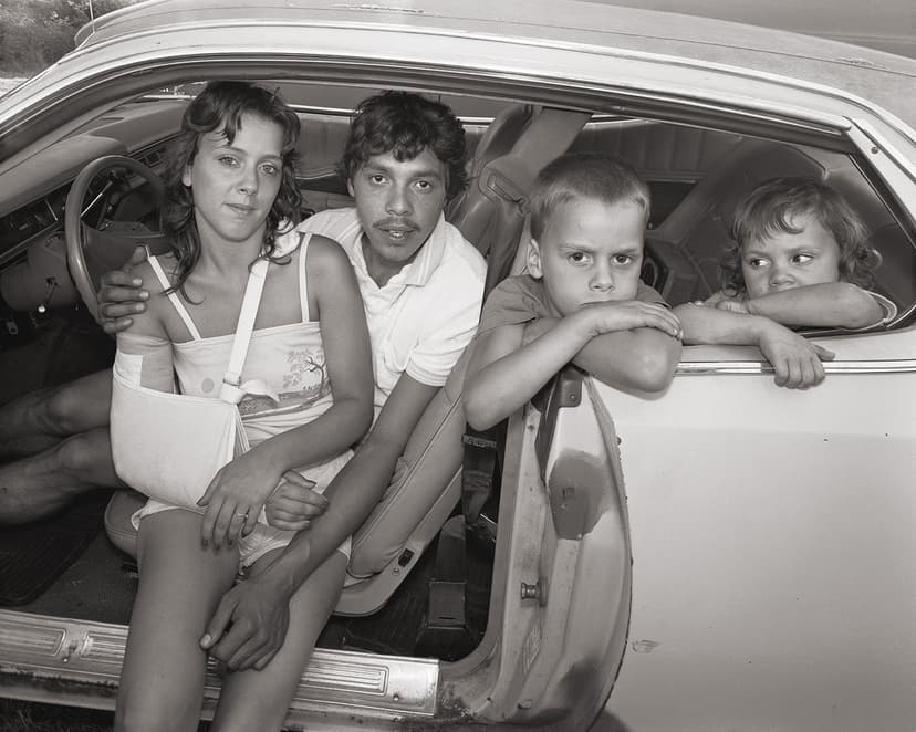 Stephen DiRado, Bell Pond: Rodriguez Family, 1983 (printed 2017), gelatin silver print