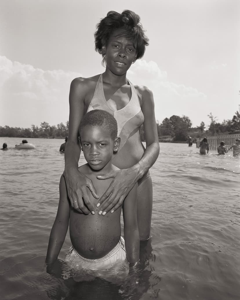 Stephen DiRado, Bell Pond: Mother Jackie, Son Shawn, 1983 (printed 2017), gelatin silver print