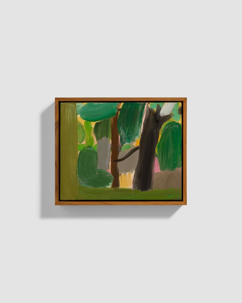 Virva Hinnemo, Dance, 2026, Oil on Linen, Walnut Frame, 8.75 H × 10.75 W × 2.125 D in.
