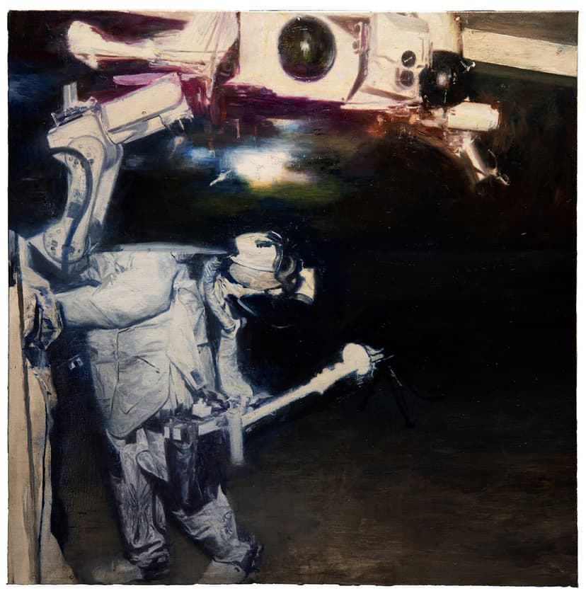 Phil Hale, Walk Through Walls or Don't (04), oil on canvas, 32 x 32 in.