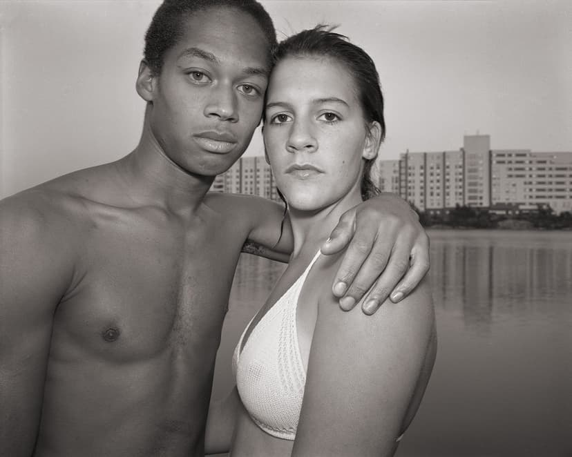 Stephen DiRado, Bell Pond: Bob and Tammy, 1983 (printed 2024), gelatin silver print