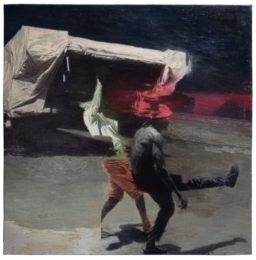 Phil Hale, Walk Through Walls or Don't (02), oil on canvas, 32 x 32 in.