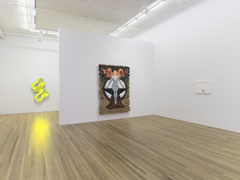 Installation view, Andrea Bowers: Democracy Needs Our Courage, Andrew Kreps Gallery, New York, 2026. Photo: Elisabeth Bernstein