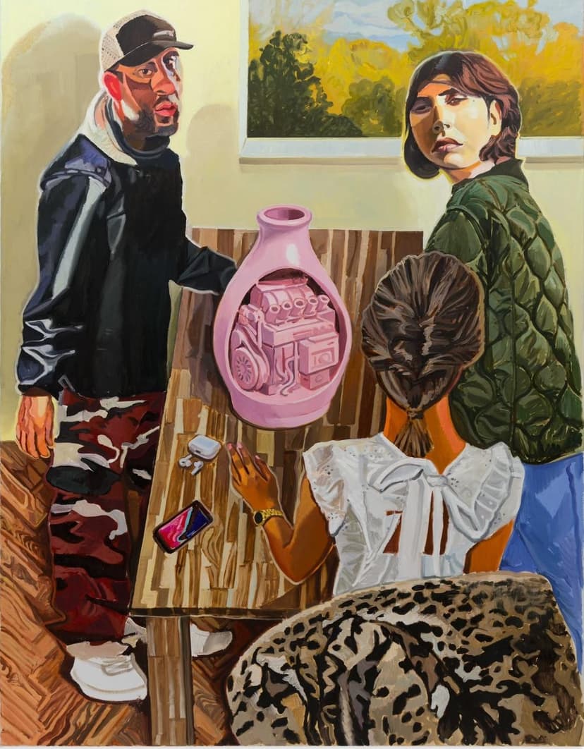 Jakub Tomáš, Source (Backup Power), 2026. Oil on canvas. Courtesy the artist and Asya Geisberg Gallery