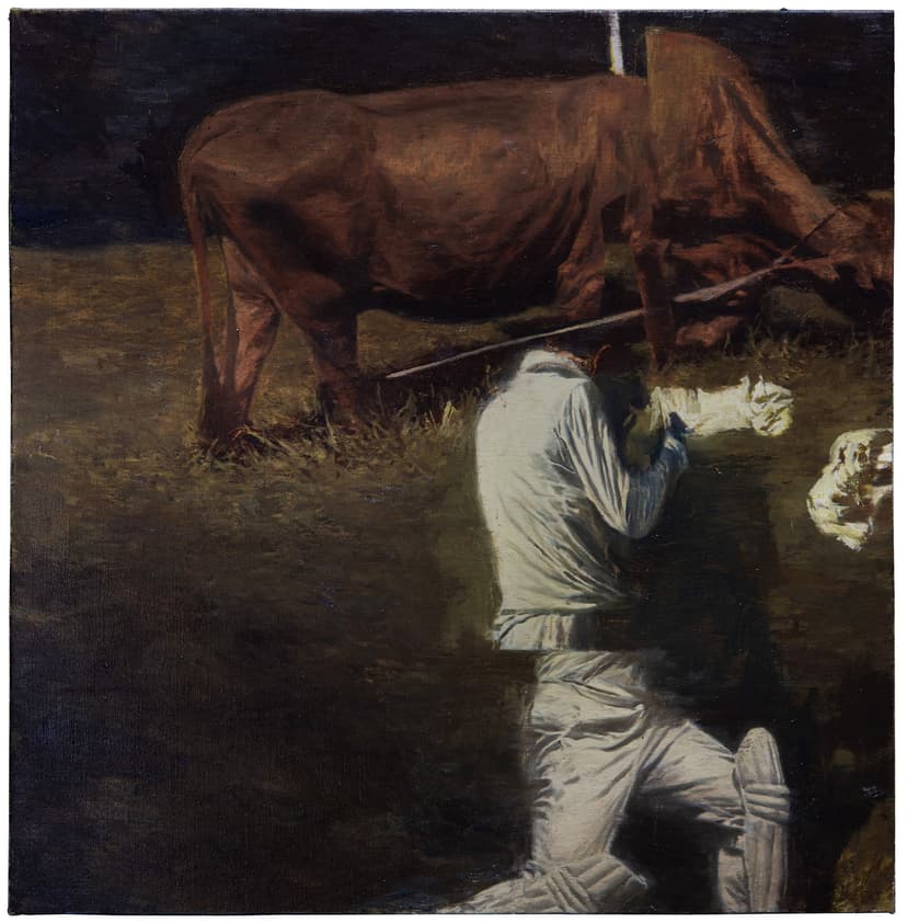 Phil Hale, Walk Through Walls or Don't (08), oil on canvas, 32 x 32 in.