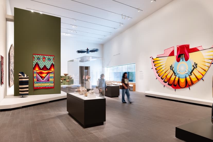Installation view, Arts of Indigenous America, de Young Museum, San Francisco