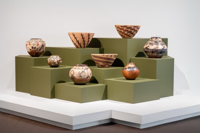 Installation view, Arts of Indigenous America, de Young Museum, San Francisco