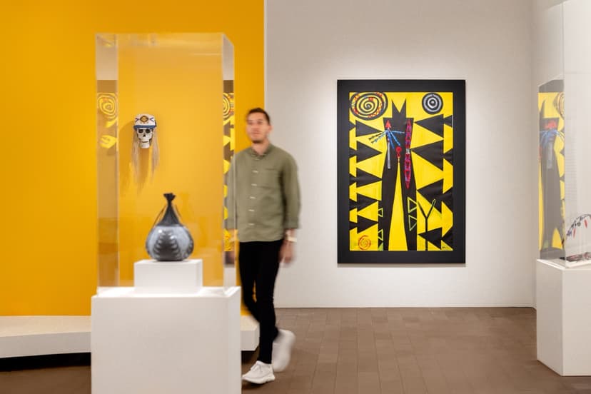 Installation view, Arts of Indigenous America, de Young Museum, San Francisco