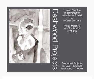 Artist Talk with Leanne Shapton in conversation with Jason Fulford