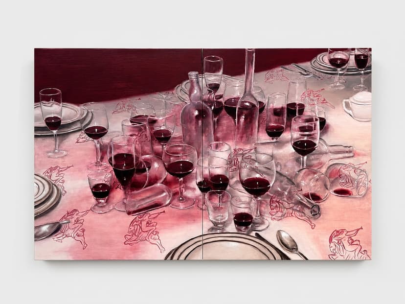 Tomas Harker, Arcadia, 2026, oil on canvas, 59 x 94 1/2 in 150 x 240 cm