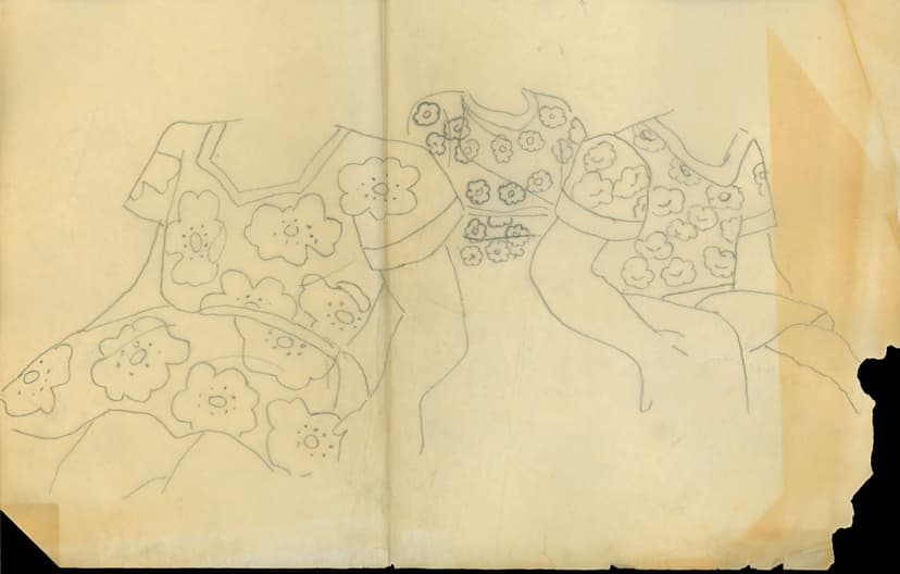 Untitled (Tracings of little girls’ clothing)