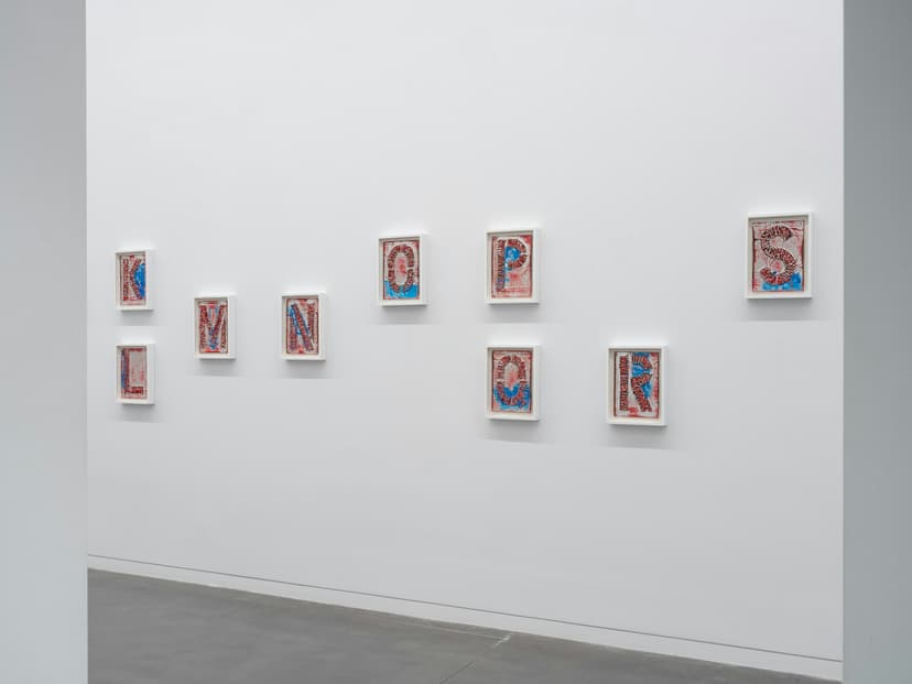 Mark Bradford, Untitled (A–Z), 2010 (installation view), Studio Museum in Harlem, 2026. Photo: Kris Graves