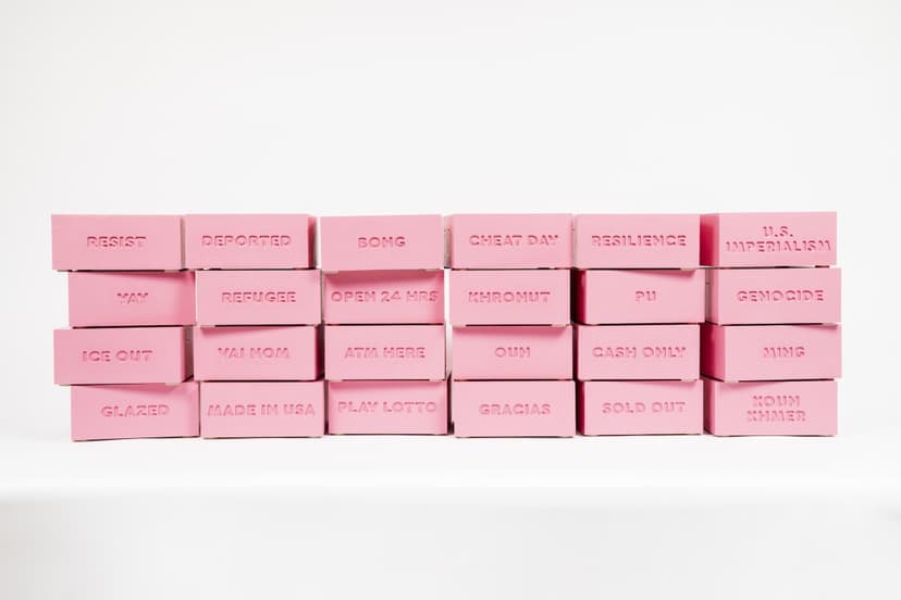 Pink Donut Box Installation