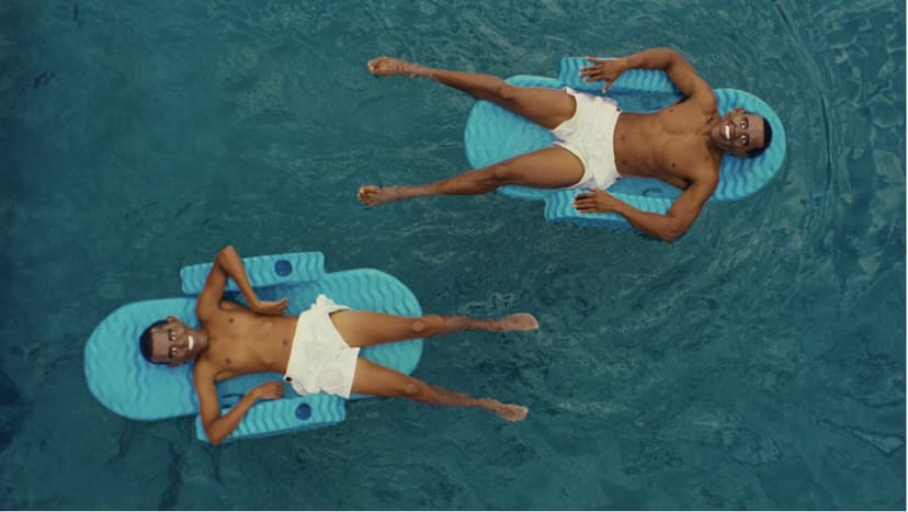 Rashid Johnson, Still from "Birthday Boys," 2026. Color video with sound, transferred from 35 mm film, 4:43 min. © Rashid Johnson. Courtesy the artist and Hauser & Wirth.