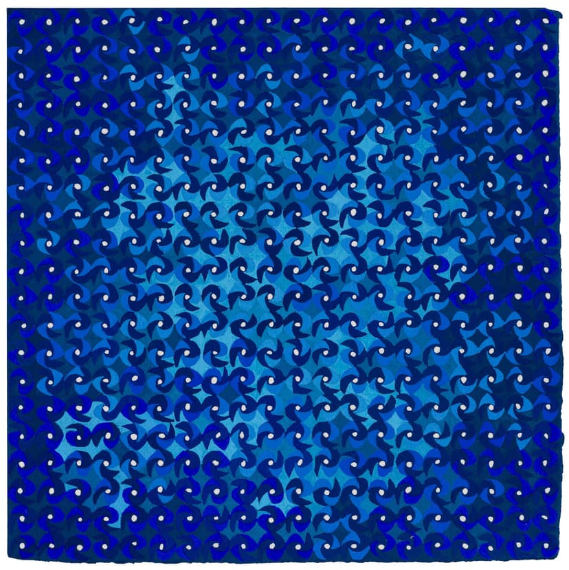 Katia Santibañez, 9h2nd, 2026. Gouache on paper, 10 x 10 inches. Courtesy DC Moore Gallery