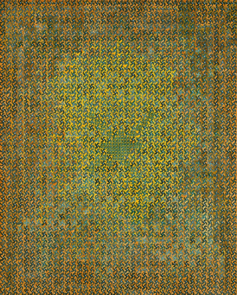 Katia Santibañez, OkeOhl, 2025. Oil on canvas, 50 x 40 inches. Courtesy DC Moore Gallery