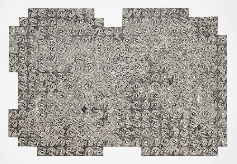 Katia Santibañez, 82JLL, 2025. Ink on paper, 8 x 11 1/2 inches. Courtesy DC Moore Gallery
