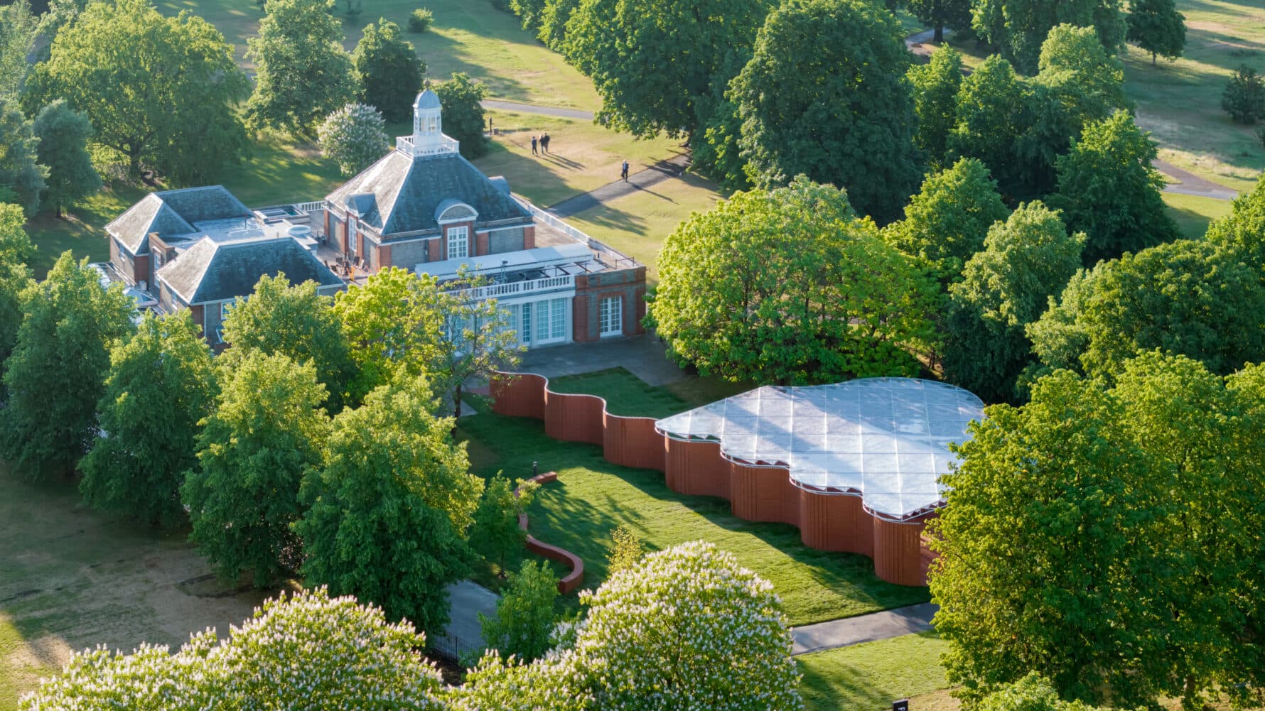 Installation view, Serpentine Pavilion 2026: a serpentine by LANZA atelier, Serpentine Galleries - Kensington Gardens